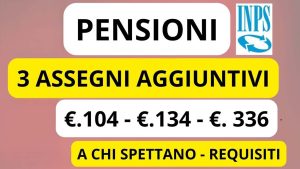Assegni aggiuntivi previsti per Giugno