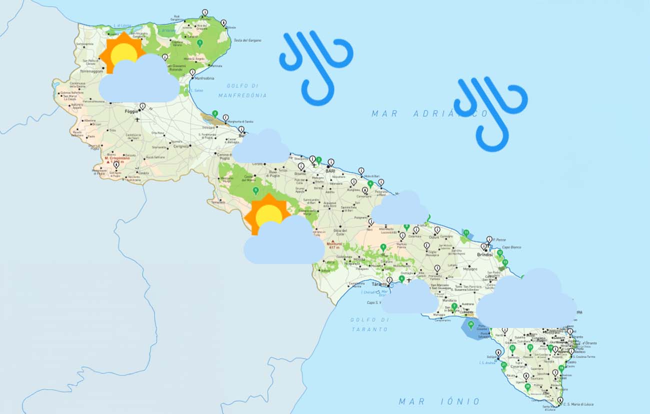 Meteo Puglia domenica 11 Maggio