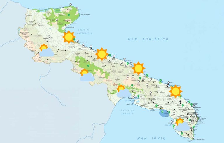 Meteo Puglia sabato 10 maggio