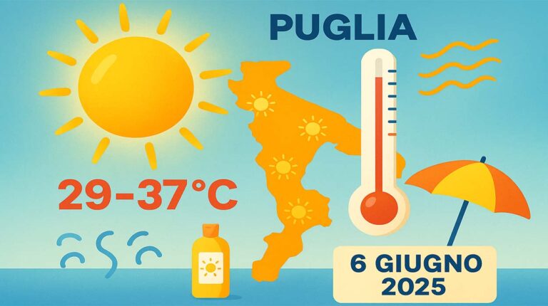 Meteo Puglia Venerdì 6 giugno