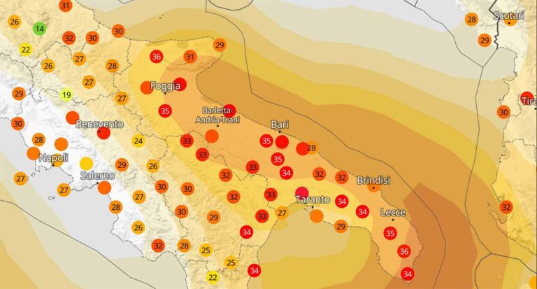 Meteo Puglia domenica 8 giugno