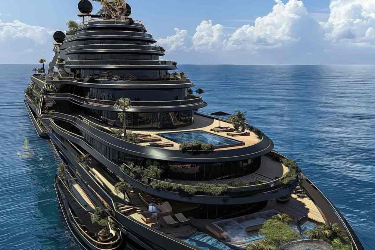 brad pitt approda in Sicilia con il black pearl yatch